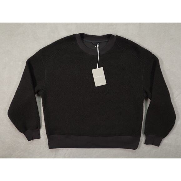 Everlane Womens Black 100% Polyester Pullover Teddy Sweater Size M - Picture 1 of 12